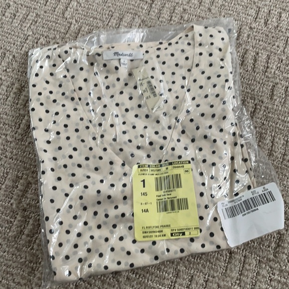 Madewell silk shoulder ruffle top NWT - Picture 5 of 6